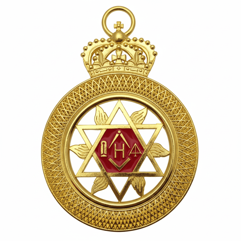 Bijou Maître Écossais de St-André MESA RER – vue face médaillon bronze croix et symboles
