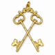 Bijou Trésorier. Bronze - Rite Opératif de Salomon (ROS)
