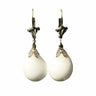 Boucles d'oreilles blanches en verre filé N°1