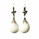 Boucles d'oreilles blanches en verre filé N°1