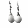 Boucles d'oreilles blanches en verre filé N°2