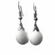 Boucles d'oreilles blanches en verre filé N°2