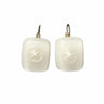 Boucles d'oreilles blanches motif étoile en verre fusionné N°9