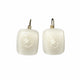 Boucles d'oreilles blanches motif étoile en verre fusionné N°9