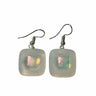 Boucles d'oreilles nacrées en verre fusionné N°7
