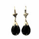 Boucles d'oreilles noires en verre filé N°3