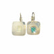 Boucles d'oreilles translucides nacrées en verre fusionné N°8
