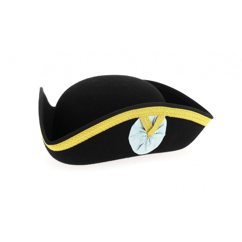 Chapeau tricorne RER/SOT galon or – vue de profil gauche tenue chevaleresque Régime Écossais Rectifié