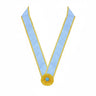 Master Mason Collarette. Blue and Gold Rosette - Lodge of St John, Swedish Rite