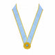 Master Mason Collarette. Blue and Gold Rosette - Lodge of St John, Swedish Rite