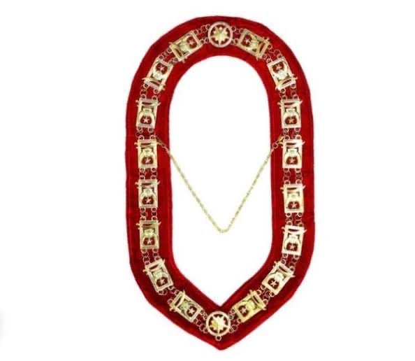 Collier Chaîne Officiers Luxe rouge - Shriners International - Nos Colonnes