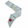 Master Mason Sash. Square & Compass/Rosette. Natural Silk - French Rite "Traditional" and "Modern"