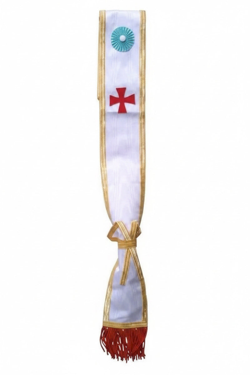 Écharpe Chevalier Bienfaisant de la Cité Sainte (CBCS) - Ordre Intérieur Régime Écossais Rectifié (RER) - Nos Colonnes