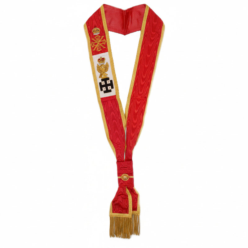 Écharpe Passé Souverain - Croix Rouge de Constantin (style écossais) - Nos Colonnes