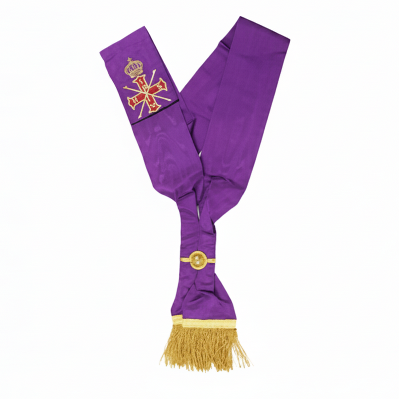 Écharpe Souverain avec Croix - Croix Rouge de Constantin style anglais - Nos Colonnes