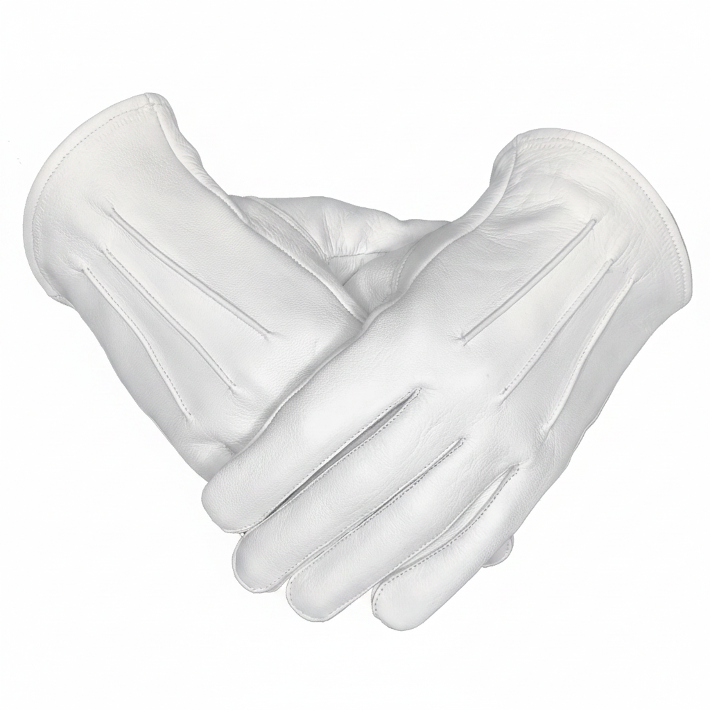 mens white leather dress gloves Officer Dress Glove