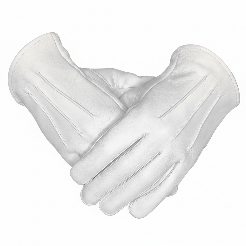 Gants maçonniques cuir blanc – Nos Colonnes