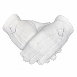 Gants Blancs Maçonniques – Équerre & Compas