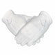 Pack 2 Paires de Gants Blancs Maçonniques – Équerre & Compas Or