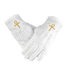 Gants Blancs Maçonniques - Croix Ankh
