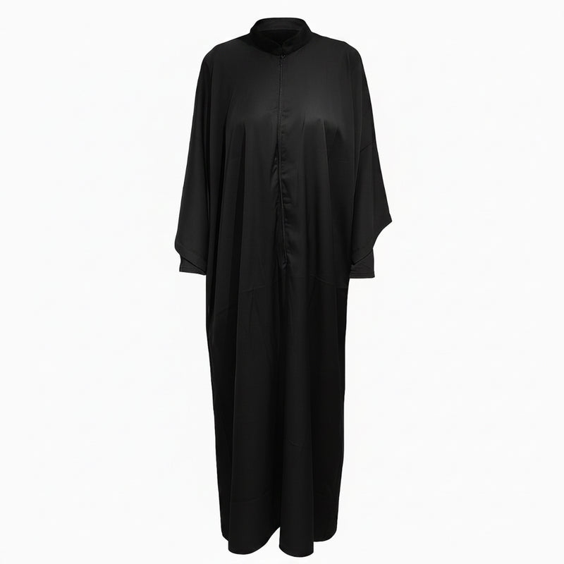 Robe maçonnique noire GLFF – Grande Loge Féminine de France – coupe élégante rite conforme