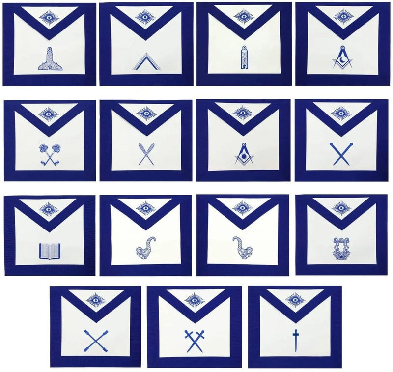 Pack 15 Tabliers Officiers & Vénérable Rite d’York - Nos Colonnes