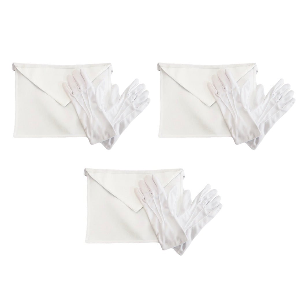 Pack Apprenti/Compagnon 3 Tabliers Simili Cuir + Gants - REAA - Nos Colonnes