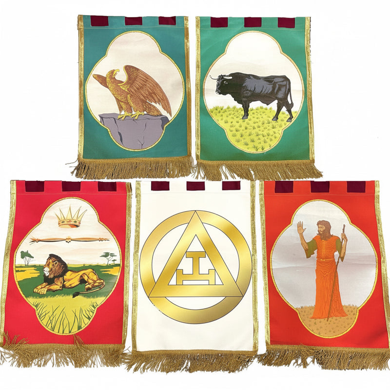 Pack 5 Grandes Bannières - Arche Royale Domatique Nos Colonnes - Boutique Maçonnique
