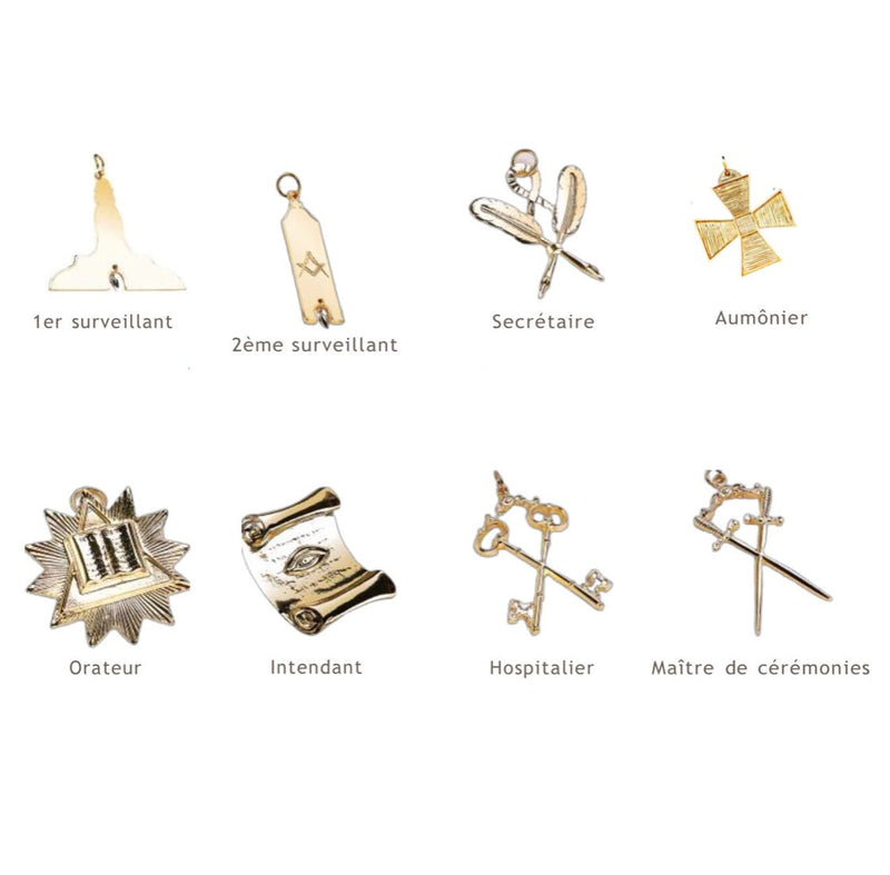 Pack 8 Bijoux Officiers. Bronze - SOT - Nos Colonnes