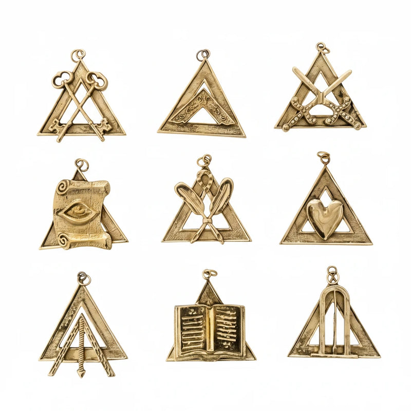 Pack 9 Bijoux Officiers Directoire (MESA) - Régime Écossais Rectifié - Nos Colonnes