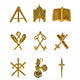 Pack 9 Bijoux Officiers. Bronze - Memphis-Misraïm (ORUMM)