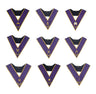Set 9 Lodge Officers Collars. With embroideries. Natural silk - Memphis-Misraim Rite