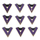 Pack 9 Sautoirs Officiers. Avec broderies. Soie Naturelle - Memphis-Misraïm (ORUMM)
