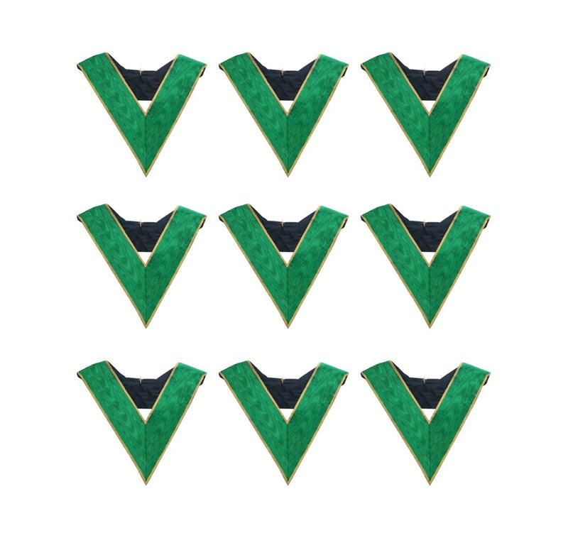 Pack 9 Sautoirs Officiers. Soie Naturelle - Rite de Cerneau - Nos Colonnes