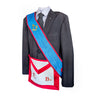 Pack Maître REAA – Tablier MB & Cordon Équerre‑Compas 39 × 33 cm