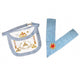 Worshipful Master Set. Apron 3 Taus, round edge + Collar Blazing Star - French Rite "Traditional"