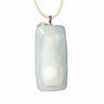 Pendentif blanc en verre fusionné N°13