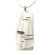 Pendentif blanc et noir en verre fusionné N°4