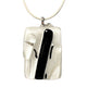 Pendentif blanc et noir en verre fusionné N°6