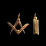 Pendentif Compas équerre articulé  (or 750 / 1000)