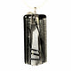Pendentif noir et blanc en verre fusionné N°11