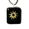 Pendentif noir soleil en verre fusionné N°3
