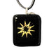 Pendentif noir soleil en verre fusionné N°3
