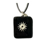 Pendentif noir soleil en verre fusionné N°5