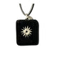 Pendentif noir soleil en verre fusionné N°5