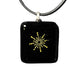 Pendentif noir soleil en verre fusionné N°6