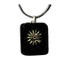 Pendentif noir soleil en verre fusionné N°7