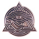 Pin's Maçonnique Œil d’Horus sur Cercle et Triangle - ba