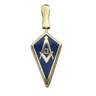 Pin's truelle Maçonnique (Bleu et Or)