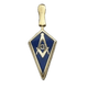 Pin's truelle Maçonnique (Bleu et Or)